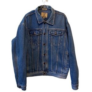 Vintage men’s outdoor expedition blanket lined denim jacket